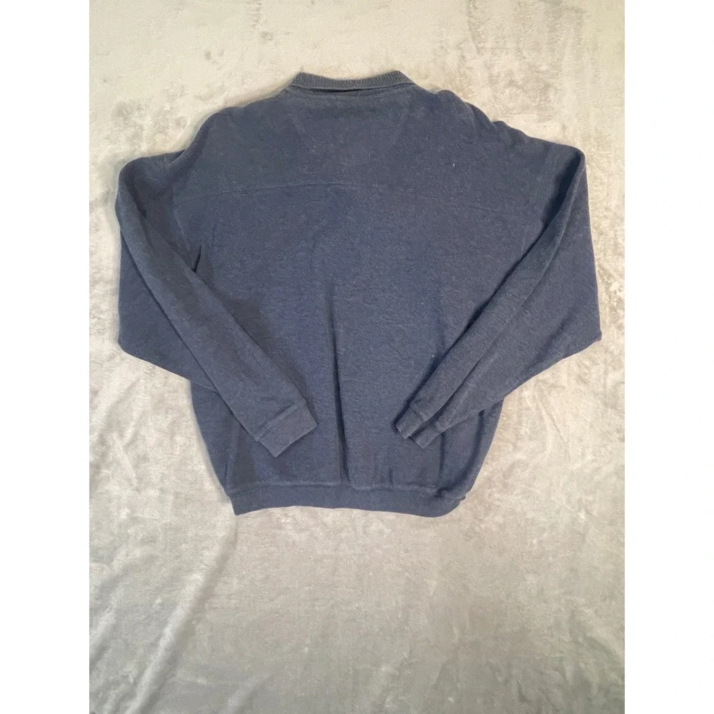 Original Island Sport Mens Blue Cotton‎ Long Sleeve quarter button Marlin
